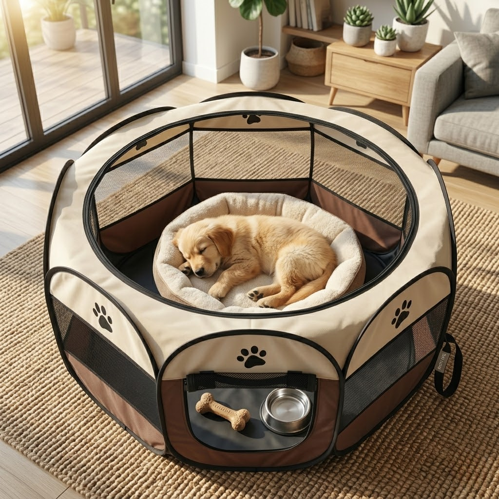 Foldable Mesh Pet Tent and Delivery Room