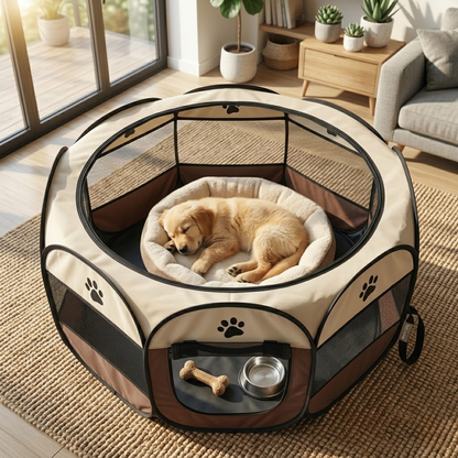 Foldable Mesh Pet Tent and Delivery Room
