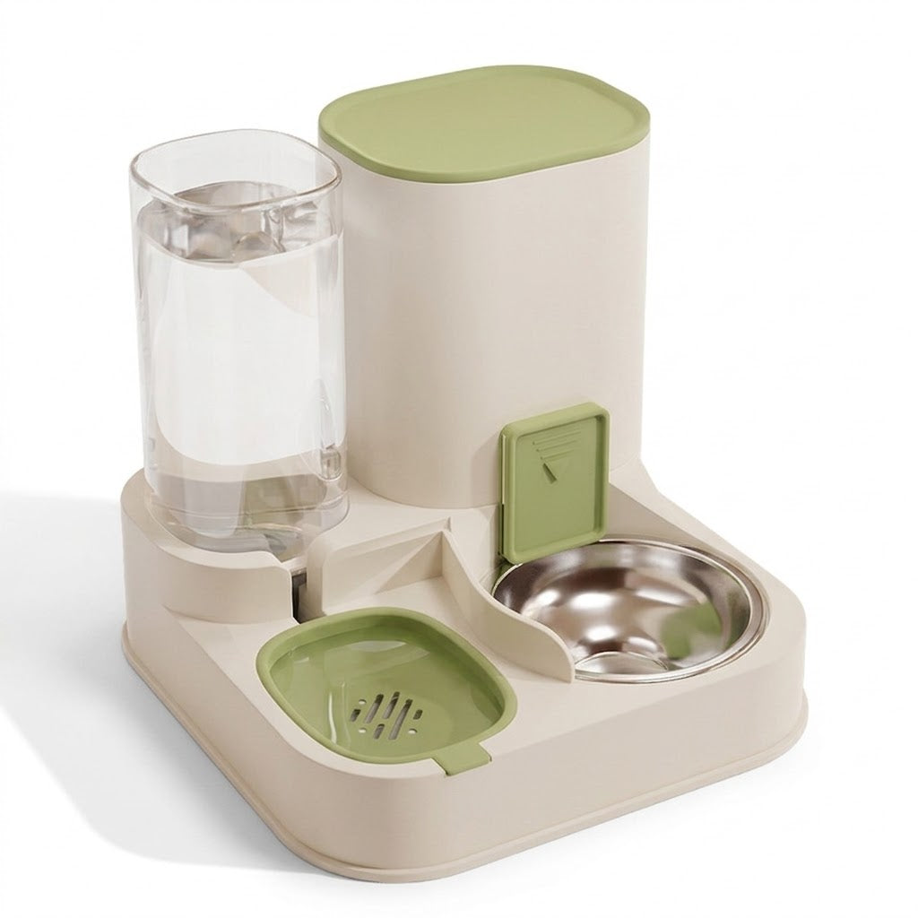 Gravity Pet Feeder & Filtered Water Station