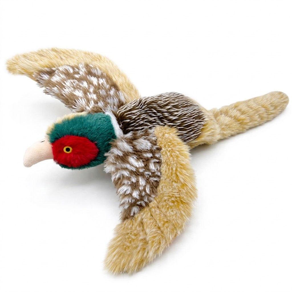 Interactive Squeaky Pheasant Plush Toy for Dogs