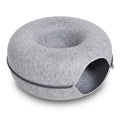 Premium Felt Donut Cat Bed & Play Tunnel