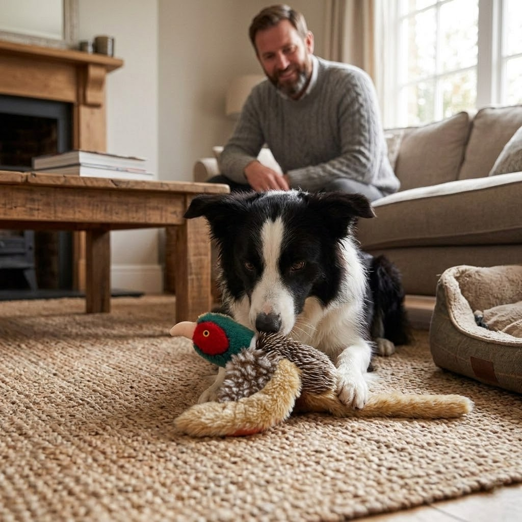 Interactive Squeaky Pheasant Plush Toy for Dogs